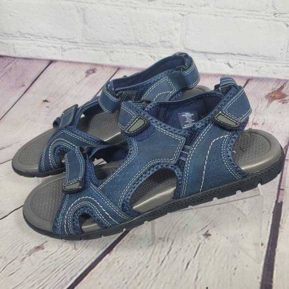 Lands End Men's Size 12 Blue Open Toe Adjustable Strap Sandals - Picture 5 of 8